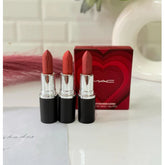 MAC Matte Lipstick Rouge A Levres Mini Set – 3-Piece Mini Matte Lipstick Collection- 1.8 g Each