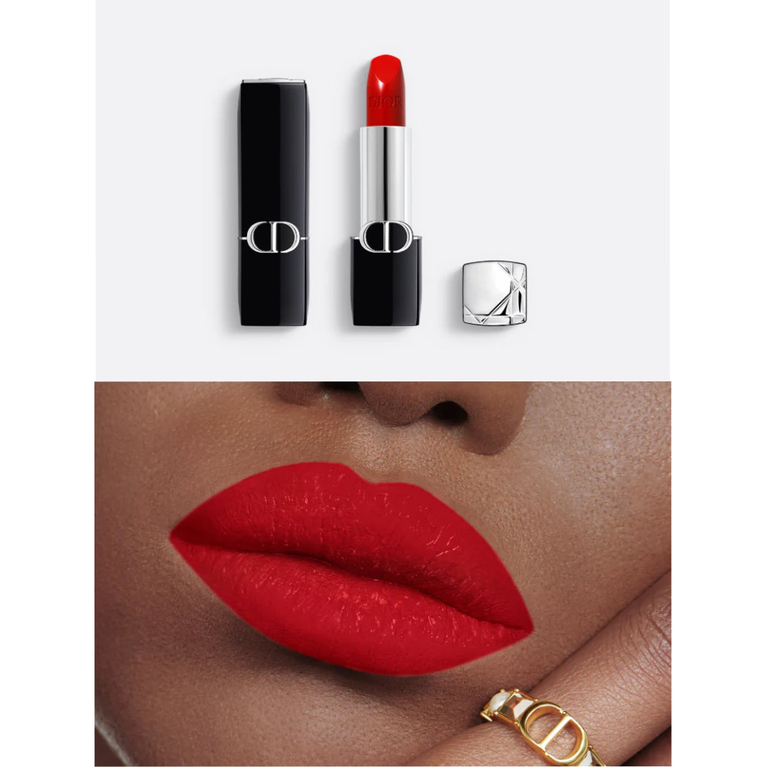 Dior Rouge Satin Matte Lipstick – Intense Color & 16H Comfort- 3.5 g