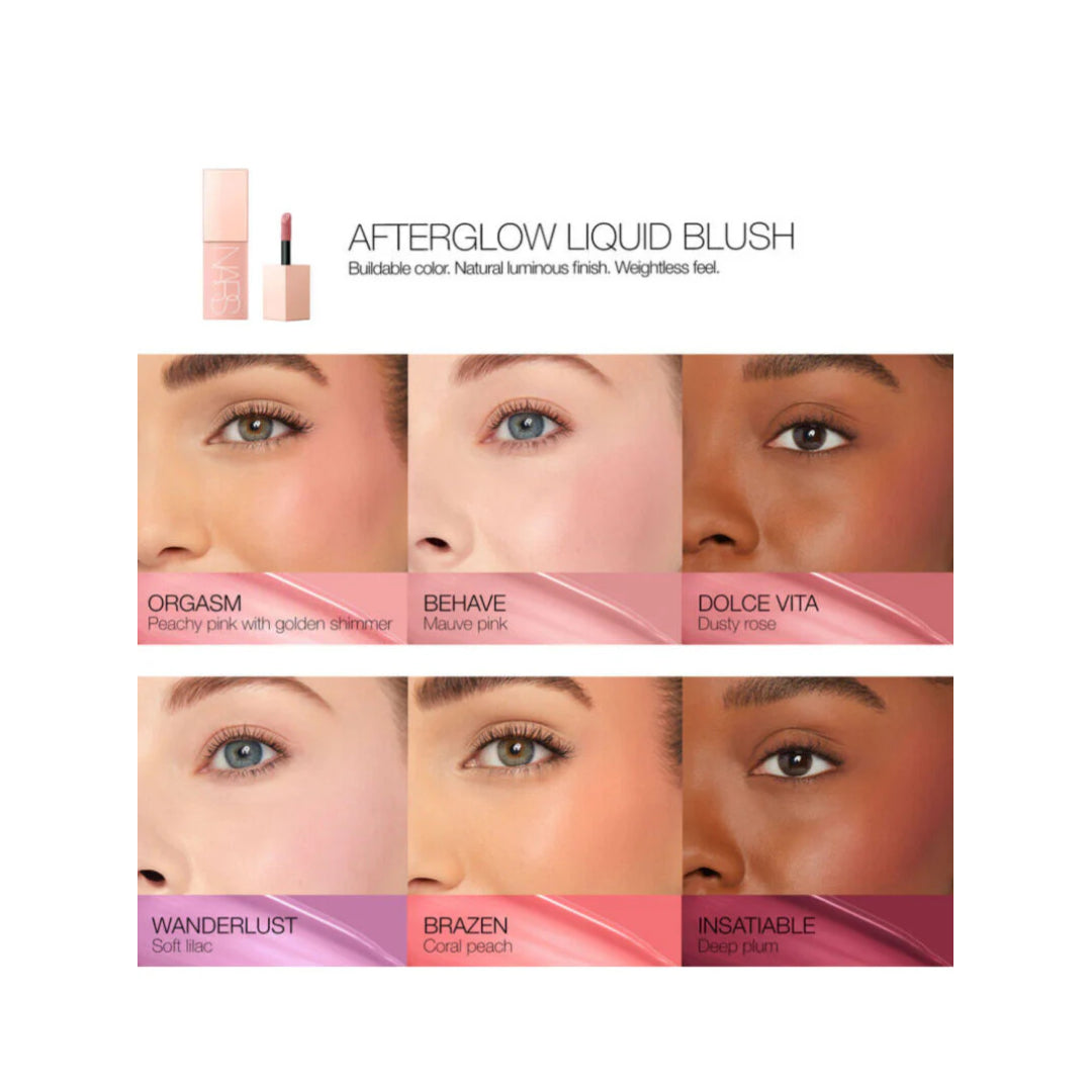 NARS Afterglow Liquid Blush – Multiple Shades- 7 ML